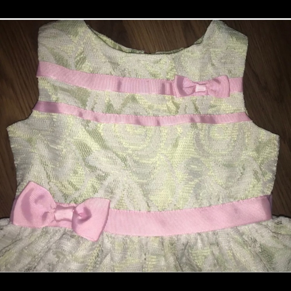 Lavender Girl Dress Green And Pink 4T